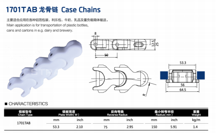 1701TAB Case Conveyor Unyolo