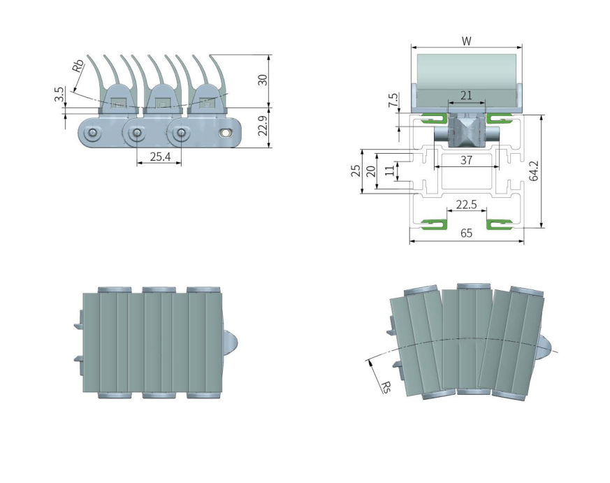 gripper conveyor chain