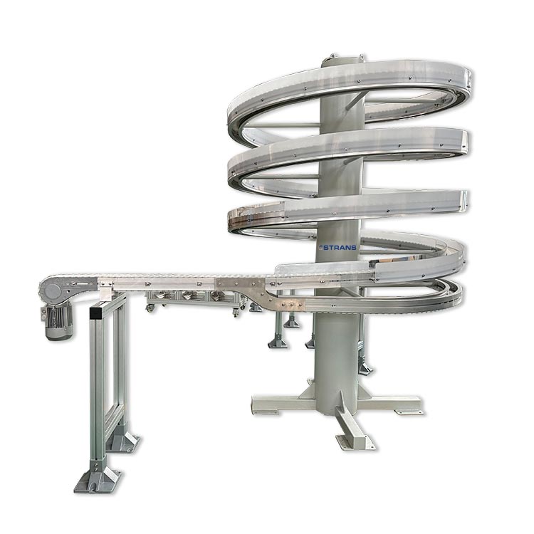 Vertical Spiral Conveyor System for Elevating Products